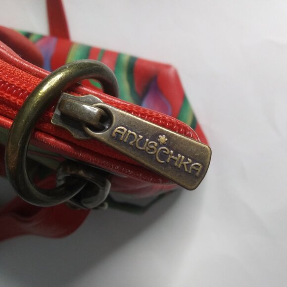 Anuschka ISLAND ESCAPE  Leather bag With Tropical Flowers hand painted - Picture 7 of 16